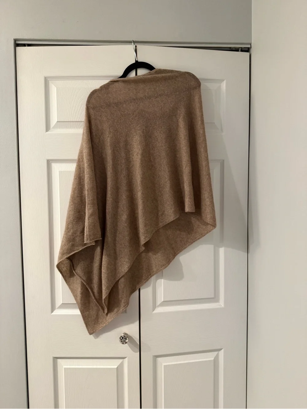 J. Crew Camel Brown Cashmere Knit Poncho